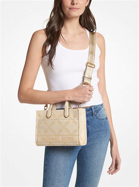 michael kors east west crossgrain messenger bag|MICHAEL Michael Kors Empire Logo Gigi Small East West .